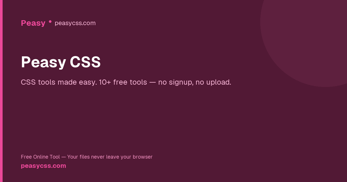 Peasy CSS website preview