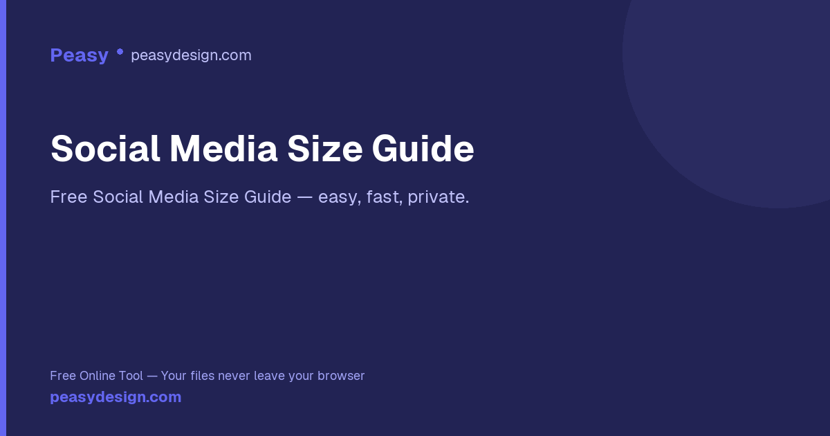 Html Media Size Social Media Size Guide — Peasy Design