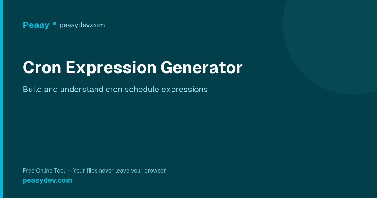 Cron Expression Generator — Build Cron Schedules Visually