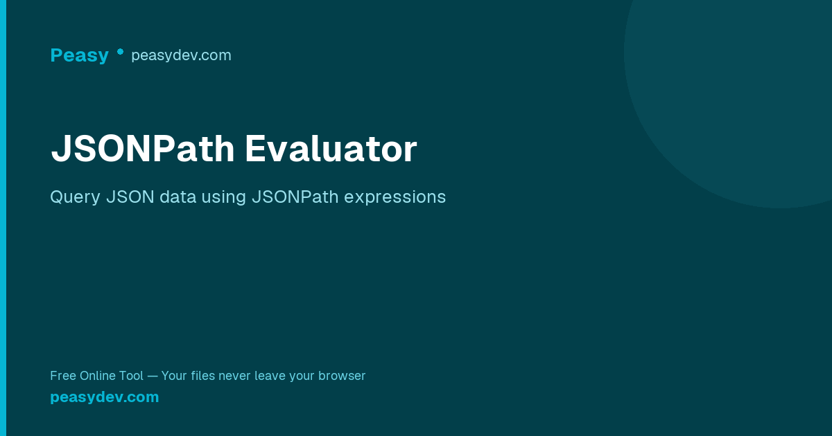 JSONPath Evaluator — Query JSON with Path Expressions