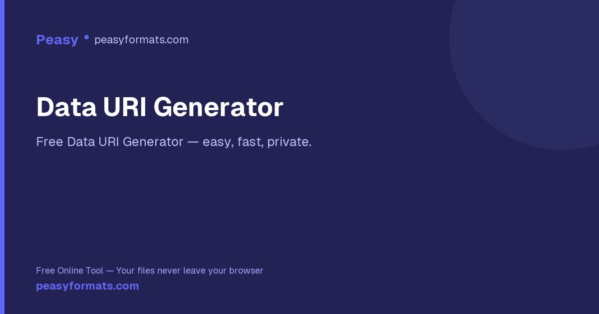 Data URI Generator — Peasy PDF