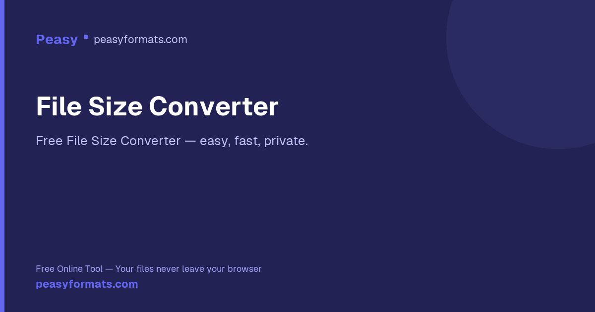 File Size Converter — Peasy PDF