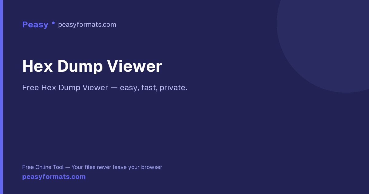 Hex Dump Viewer — Peasy PDF