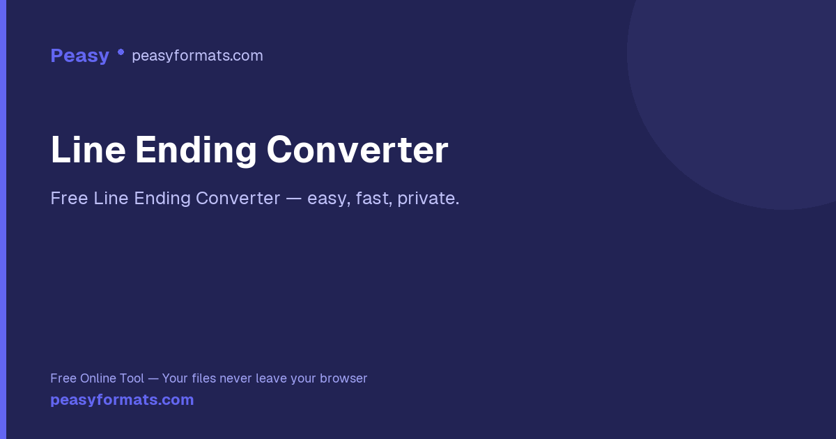 Line Ending Converter — Peasy Design