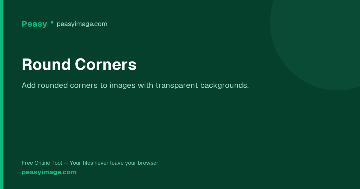 Round Image Corners Online — Free Rounded Corner Tool