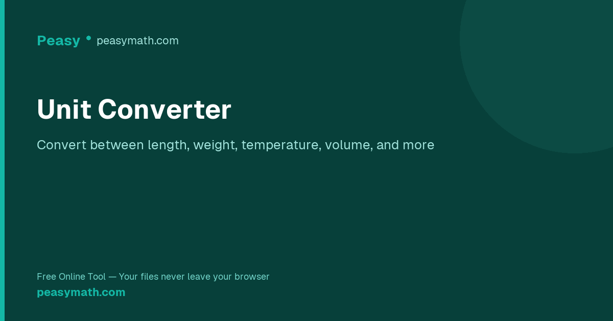 Unit Converter — Length, Weight, Temperature & More