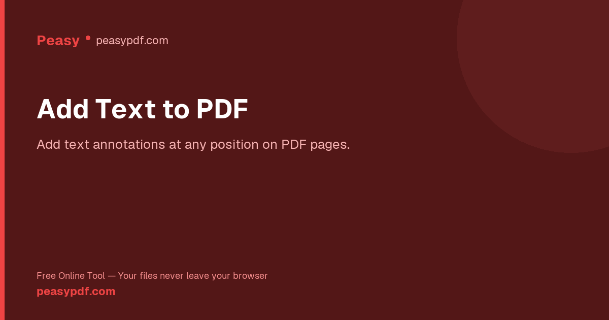 Pf Textformat Add Text to PDF Online — Free PDF Text Overlay Tool