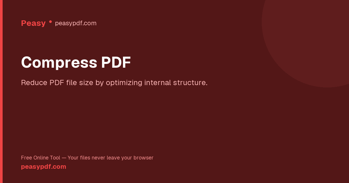Compress PDF Online — Reduce PDF File Size Free