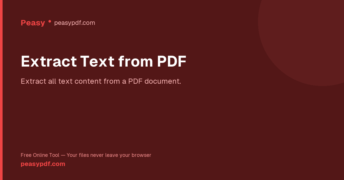 Extract Text from PDF — Free Online PDF Text Extractor