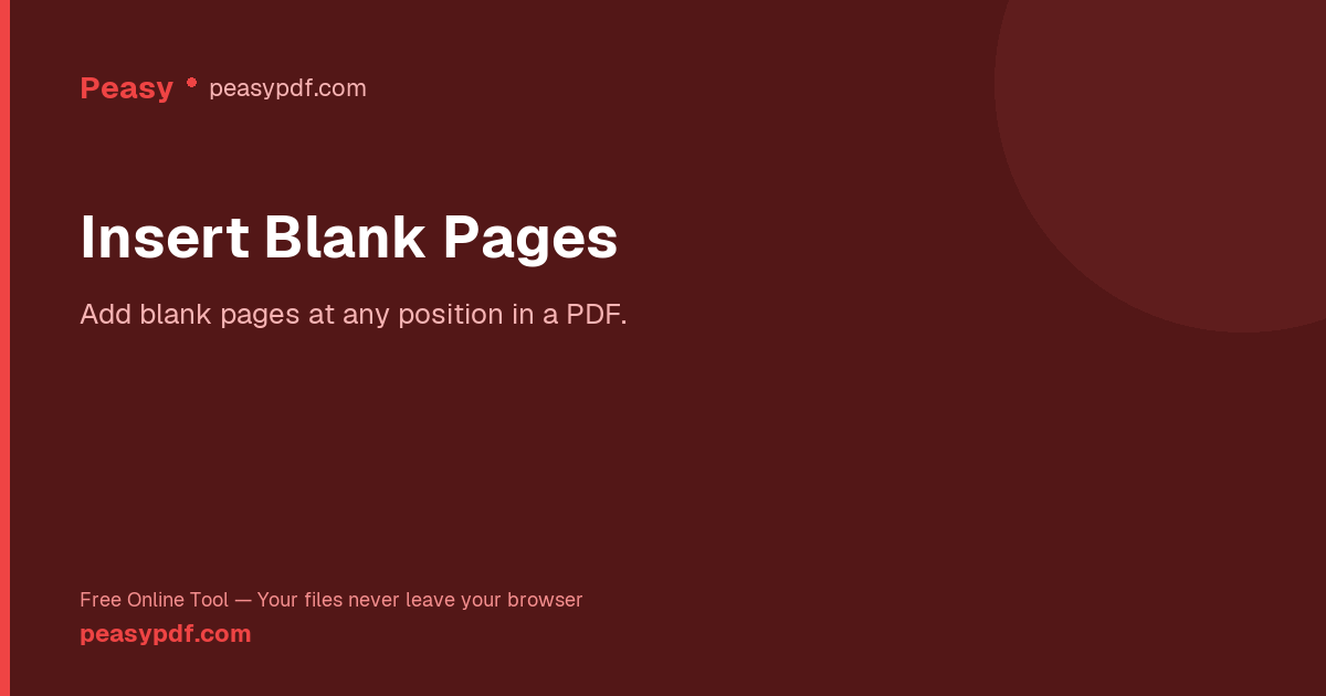 Page Design Insert Insert Blank Pages in PDF Online — Free PDF Page Inserter