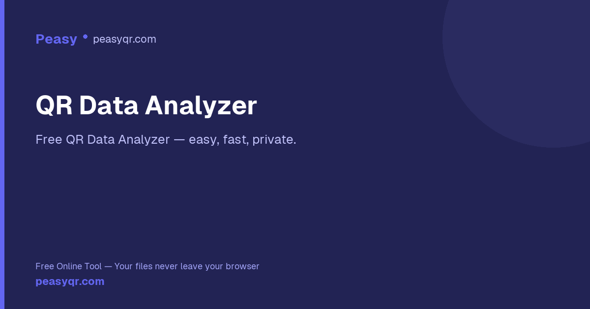 QR Data Analyzer — Peasy PDF